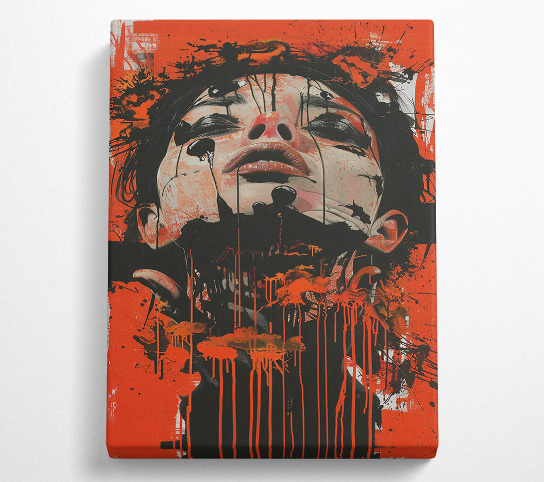  A Canvas Print of Crimson Dripping Dreams Canvas Wall Art