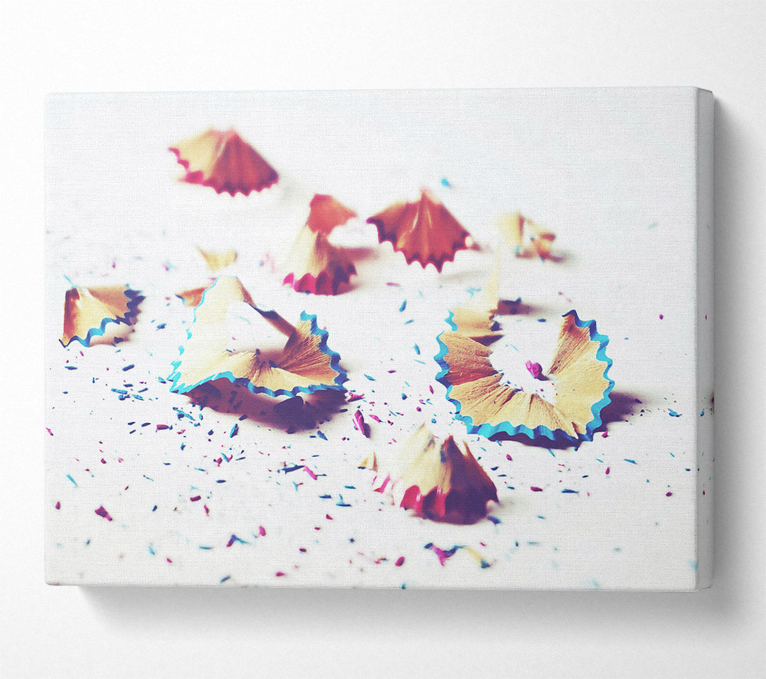  A Canvas Print of Blue And Gold Shavings Canvas Print