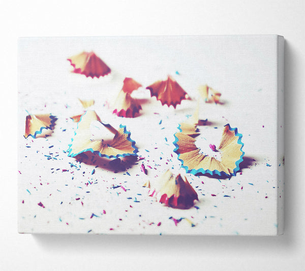  A Canvas Print of Blue And Gold Shavings Canvas Print