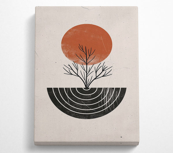  A Canvas Print of Terracotta Sun & Roots Canvas Art