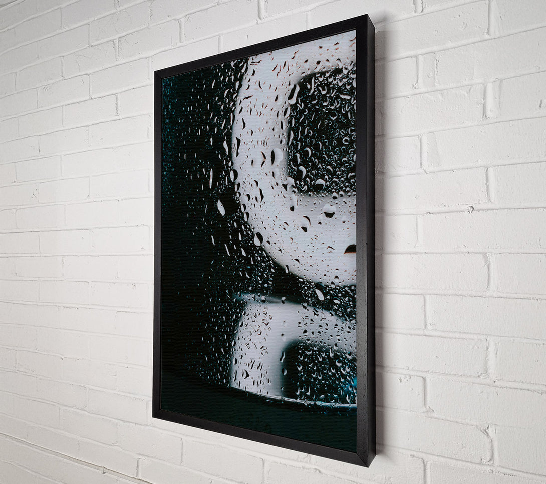  A Canvas Print of Black Drops Of Rain Canvas Print
