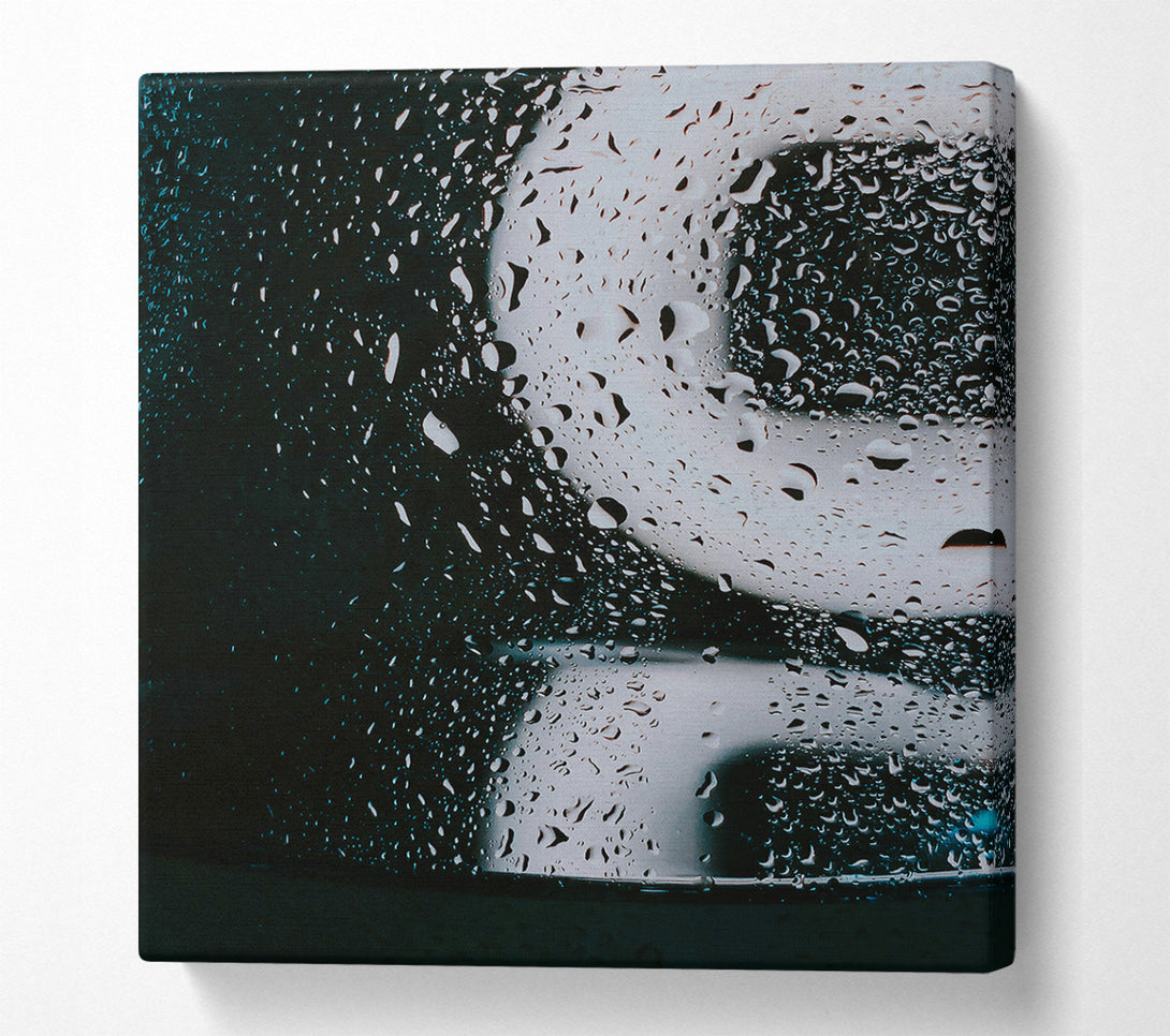  A Canvas Print of Black Drops Of Rain Canvas Print