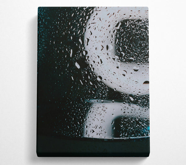  A Canvas Print of Black Drops Of Rain Canvas Print