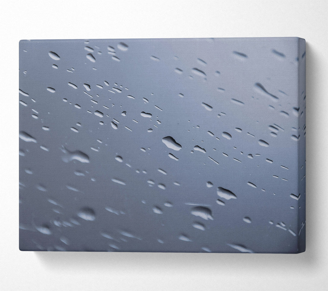  A Canvas Print of Gray Rain Drops Canvas Art