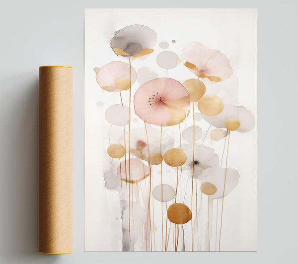 Golden Bloom Dreams Poster