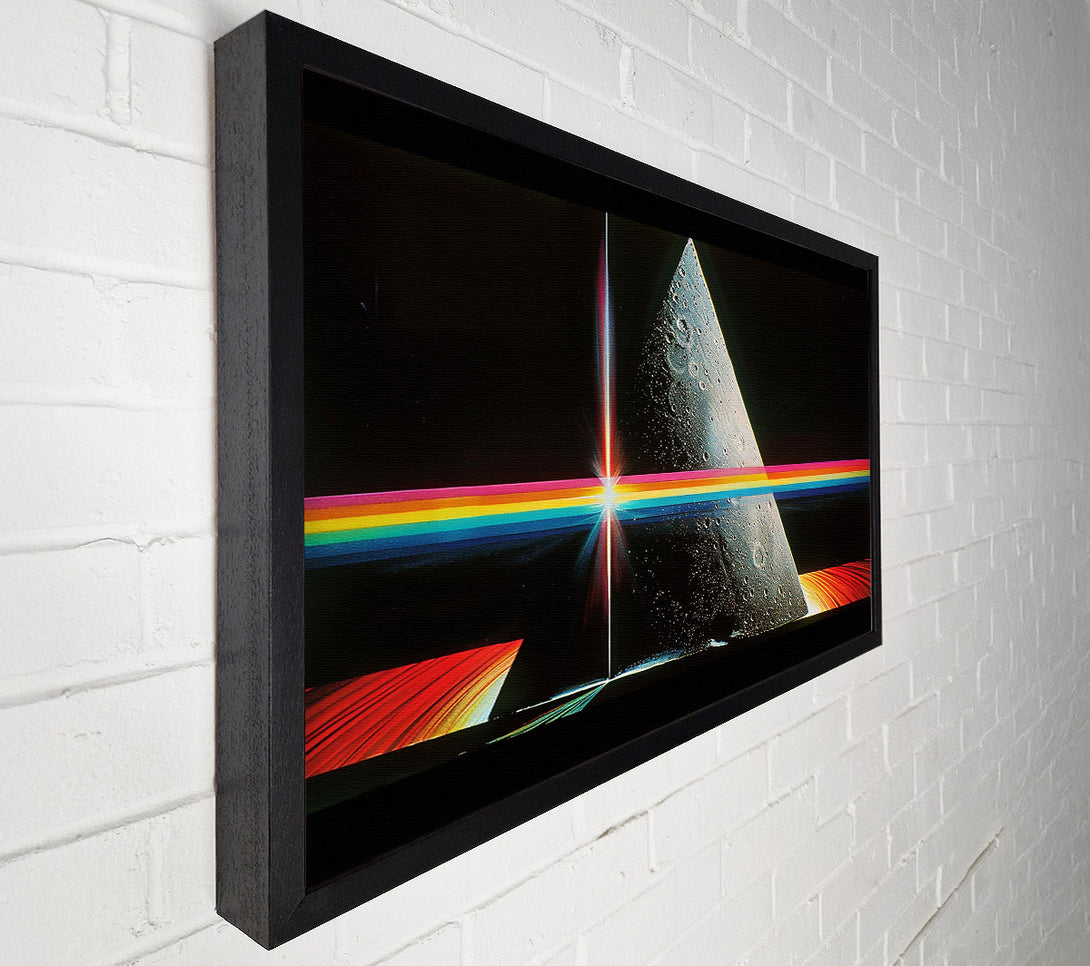  A Canvas Print of Black And Rainbow Prism Canvas Print