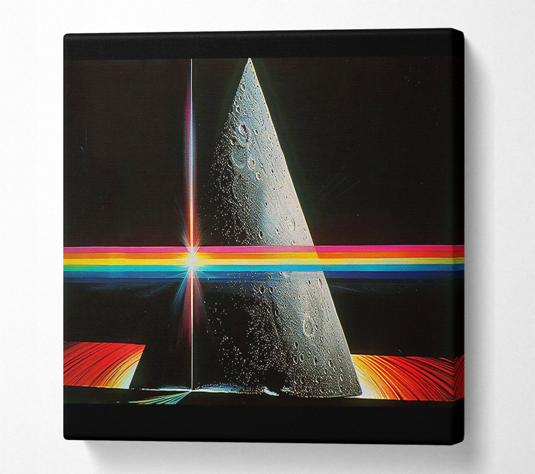  A Canvas Print of Black And Rainbow Prism Canvas Print
