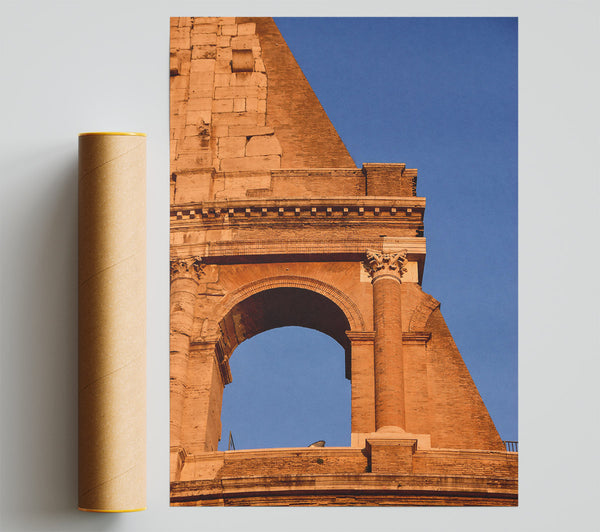 Orange Stone Archway Poster