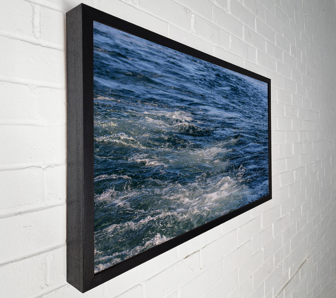  A Canvas Print of Azure Water'S Wake Canvas Art