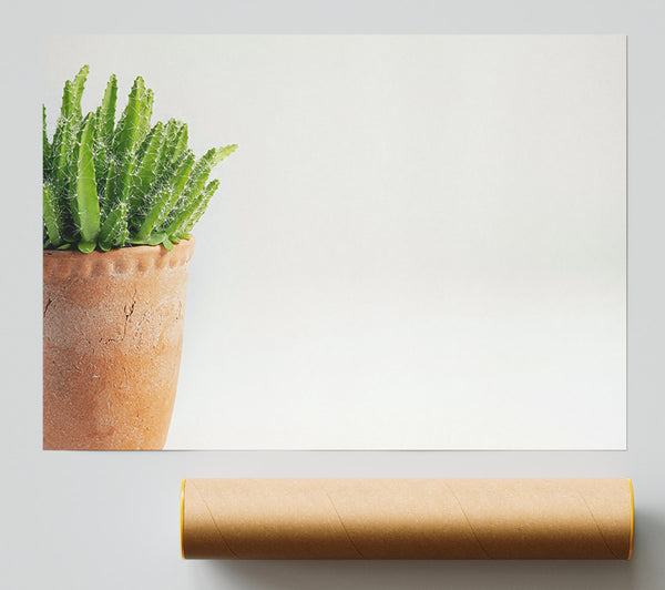 Terracotta Green Sprigs Print