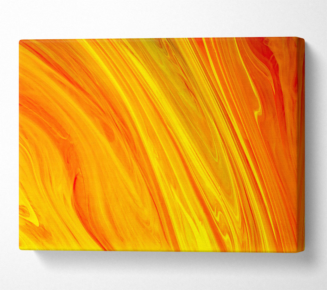  A Canvas Print of Golden Swirling Abstract Canvas Wall Art