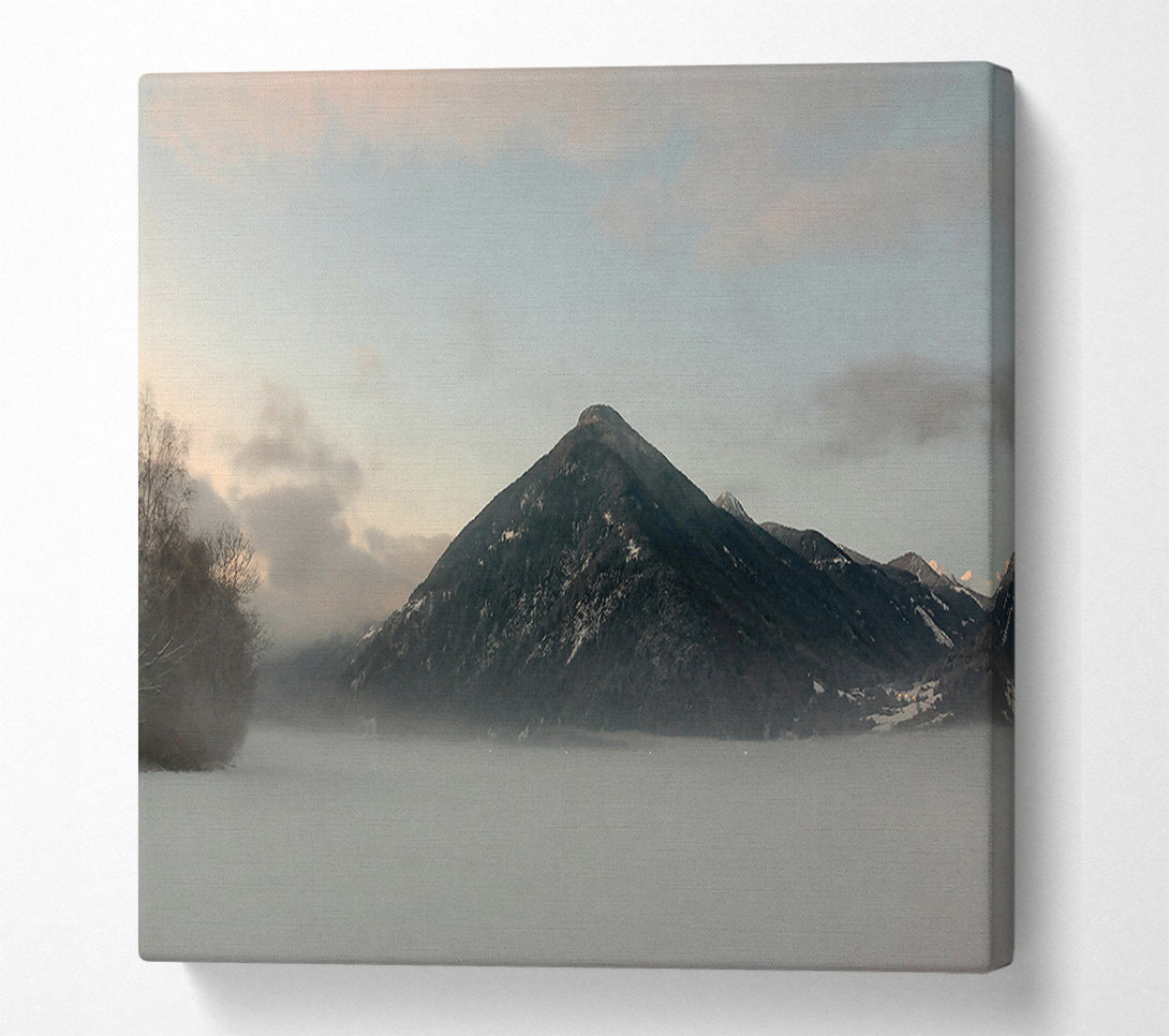  A Canvas Print of Pale Blue Mountain Canvas Art