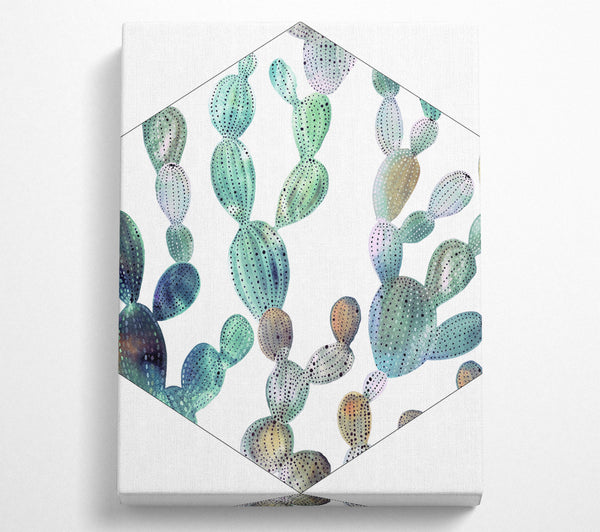  A Canvas Print of Cactus Inset Canvas Art