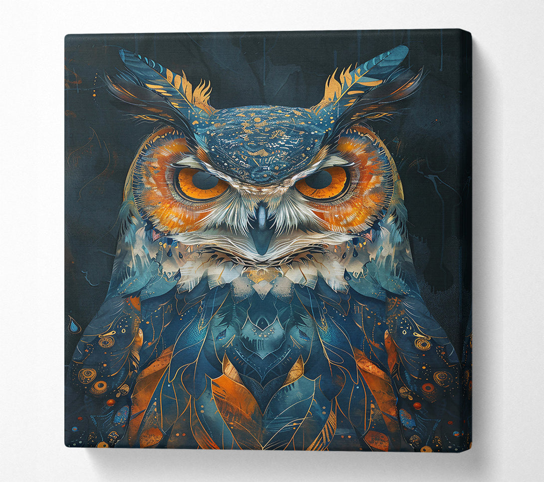  A Canvas Print of Midnight Owl Feathers Canvas Art