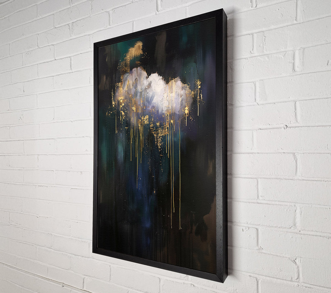  A Canvas Print of Golden Midnight Rain Canvas Print