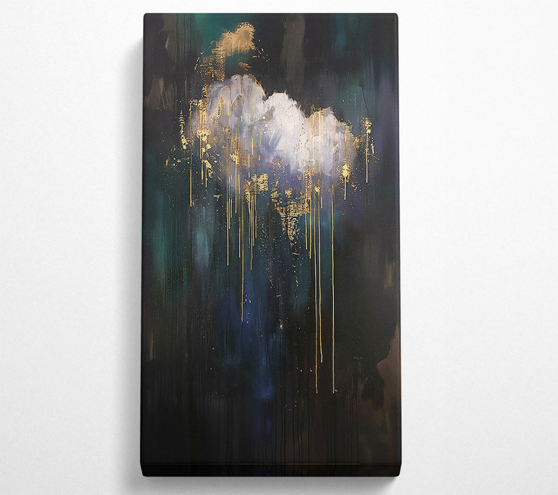  A Canvas Print of Golden Midnight Rain Canvas Print