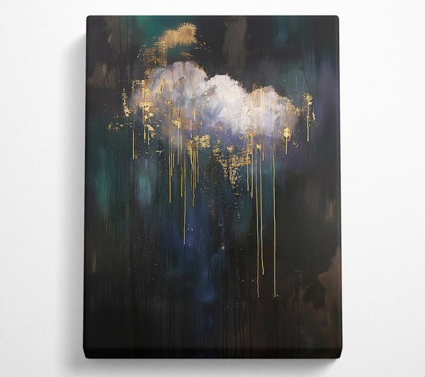  A Canvas Print of Golden Midnight Rain Canvas Print