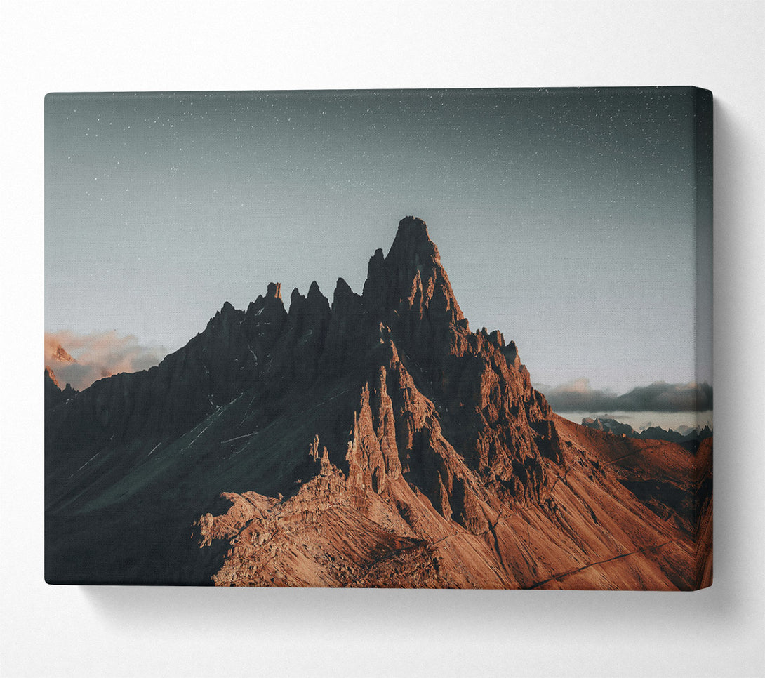  A Canvas Print of Crimson Mountain Peak Canvas Wall Art