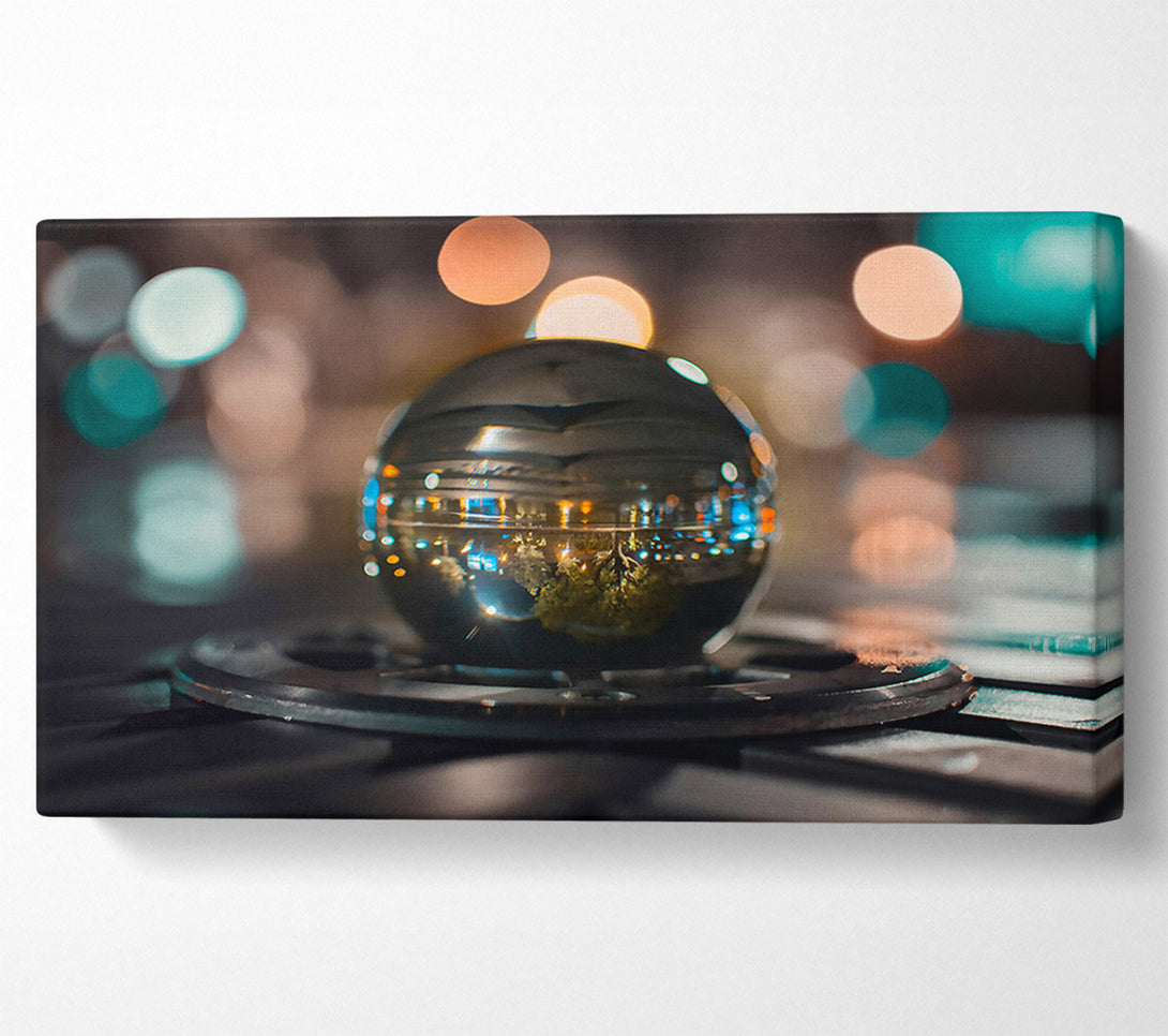  A Canvas Print of Blue Lens Reflections Canvas Print
