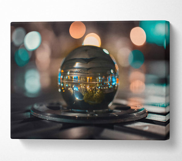  A Canvas Print of Blue Lens Reflections Canvas Print