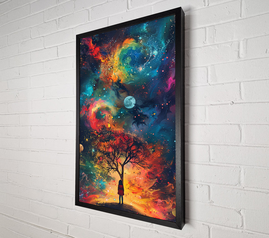  A Canvas Print of Orange Cosmic Dreamscape Canvas Print