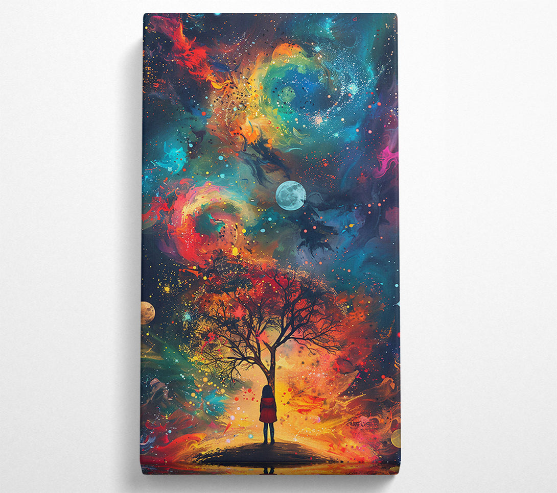  A Canvas Print of Orange Cosmic Dreamscape Canvas Print