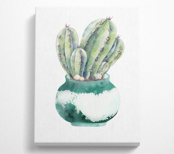  A Canvas Print of Cactus Watercolour Canvas Art