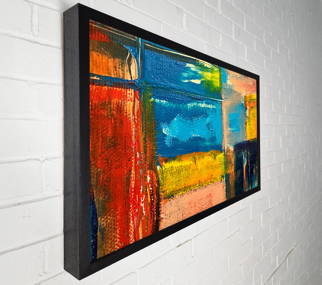  A Canvas Print of Azure Abstract Lines Canvas Print