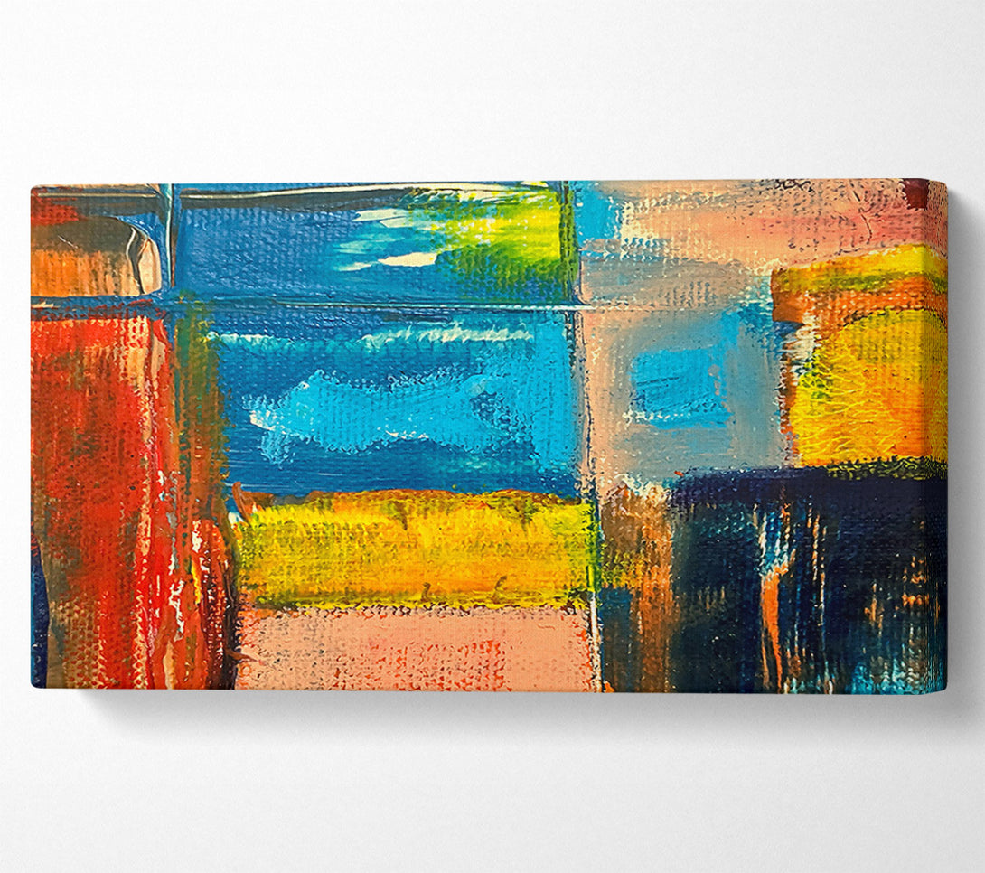  A Canvas Print of Azure Abstract Lines Canvas Print
