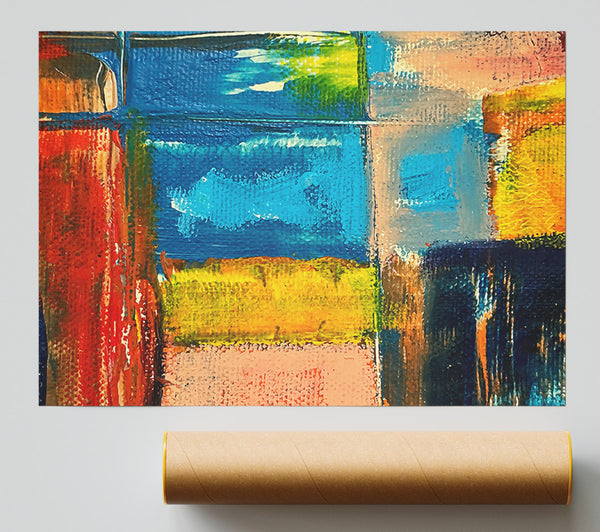 Azure Abstract Lines Giclee Print