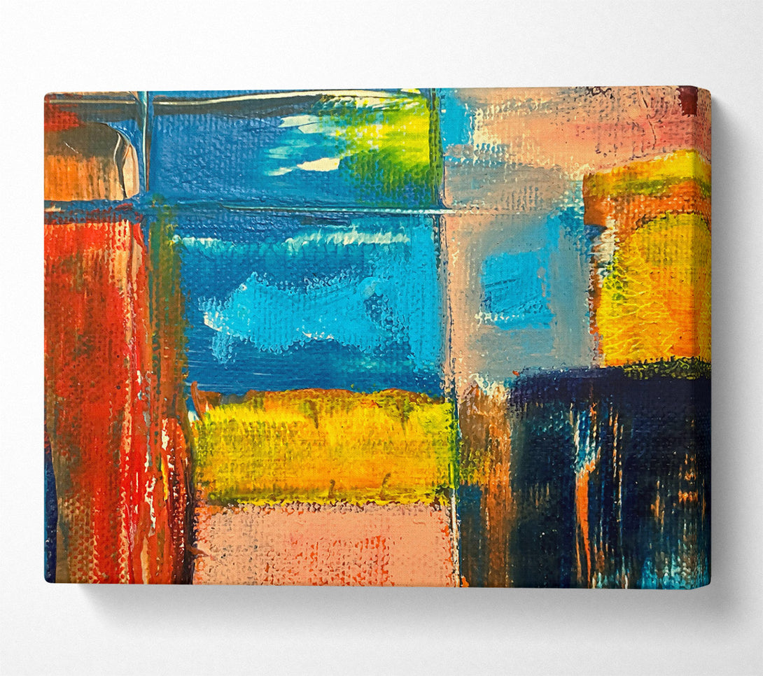  A Canvas Print of Azure Abstract Lines Canvas Print