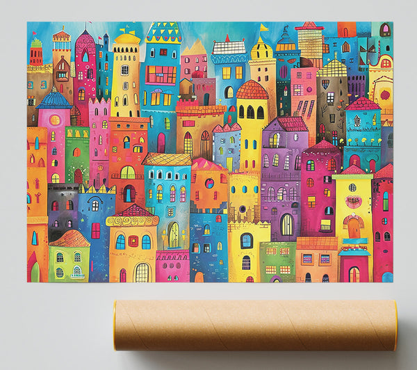 Blue Town Hues Print