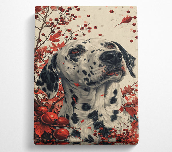  A Canvas Print of Crimson Dalmatian Dream Canvas Art