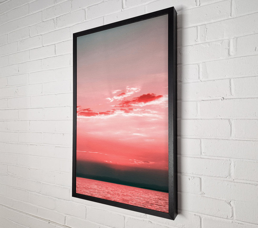  A Canvas Print of Crimson Sky Reflects Canvas Print