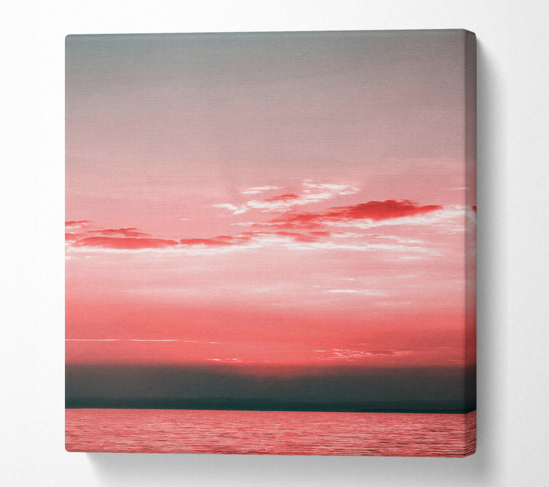  A Canvas Print of Crimson Sky Reflects Canvas Print