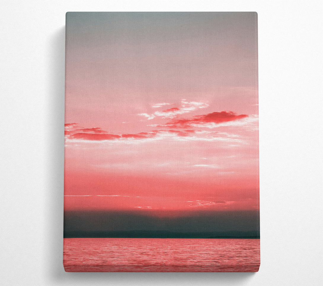  A Canvas Print of Crimson Sky Reflects Canvas Print