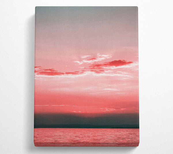 A Canvas Print of Crimson Sky Reflects Canvas Print