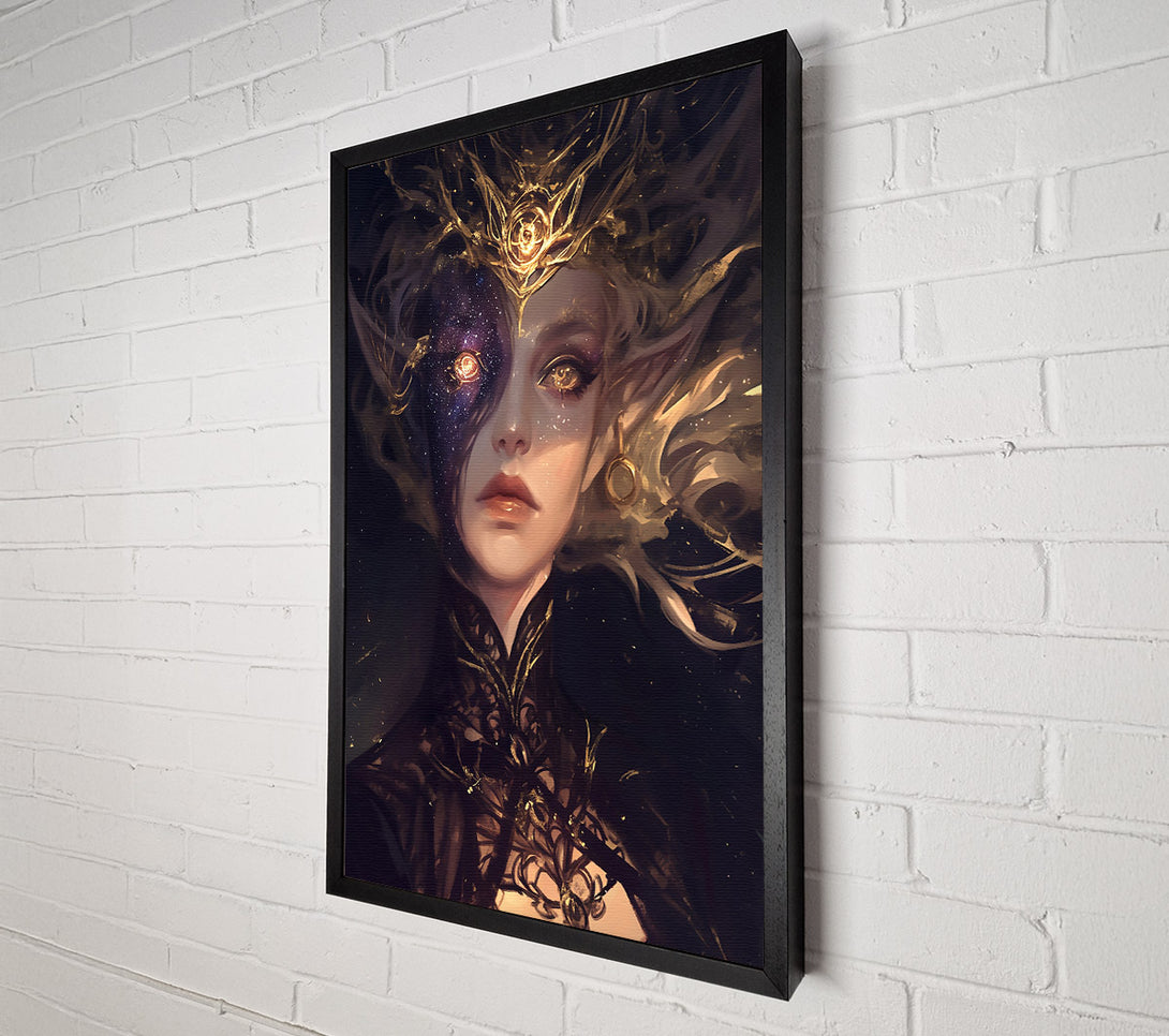  A Canvas Print of Golden Galaxy Gaze Canvas Wall Art