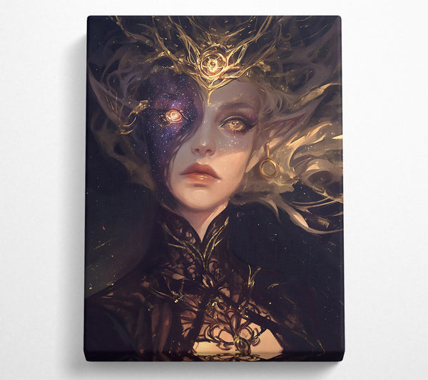  A Canvas Print of Golden Galaxy Gaze Canvas Wall Art