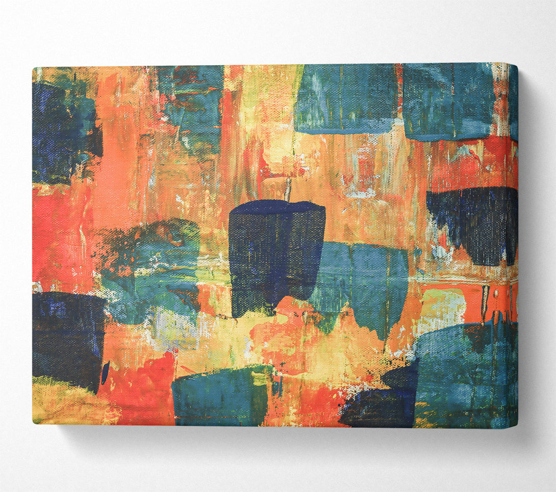 A Canvas Print of Blue Abstract Canvas Canvas Print