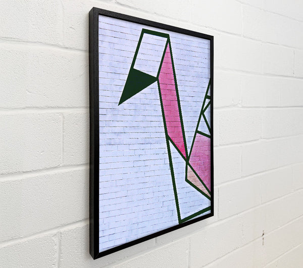 Brick Wall Pink Geometry