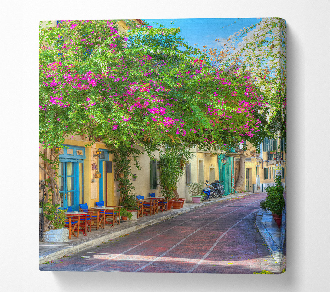  A Canvas Print of Cafe Lane Canvas Wall Art
