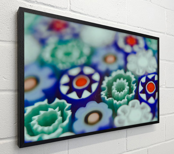 Azure Mosaic Blooms