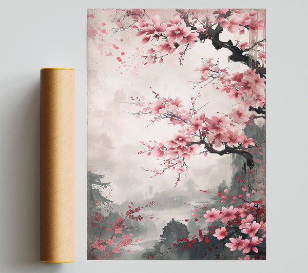 Pink Blossom Dreamscape Giclee Print