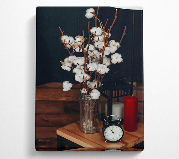 White Cotton & Red Candle