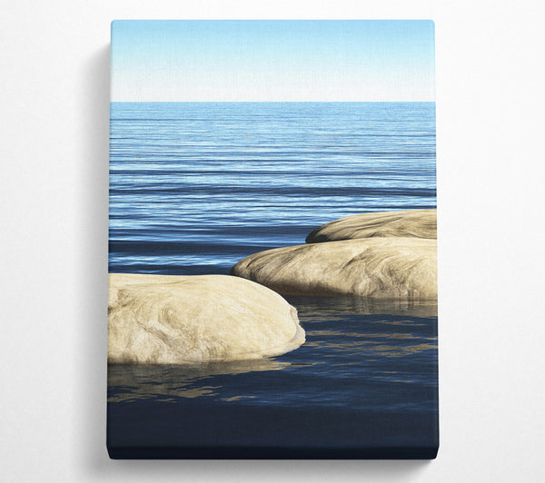  A Canvas Print of Calm Sea Rock Canvas Print