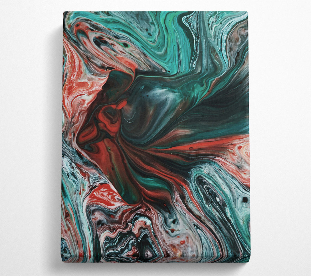  A Canvas Print of Emerald Swirling Dreams Canvas Art