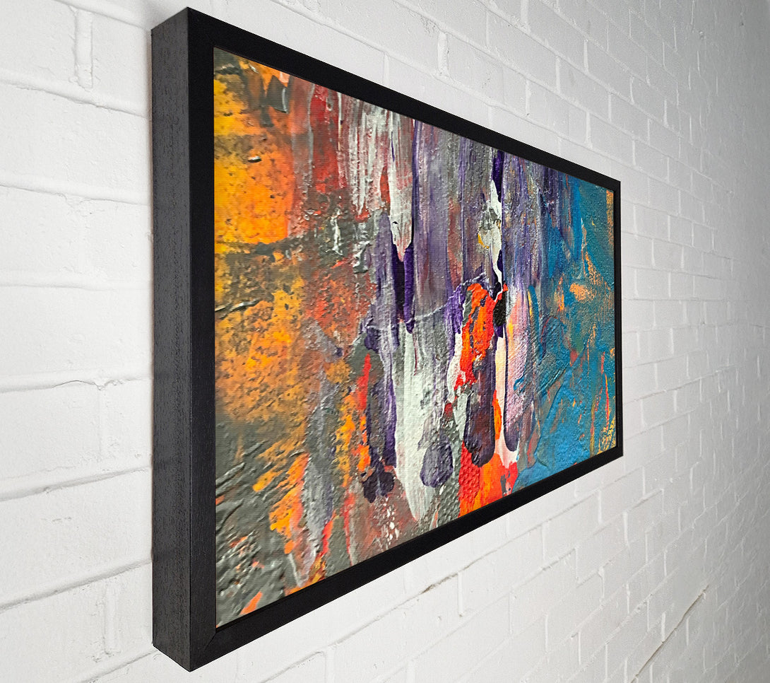  A Canvas Print of Teal Abstract Symphony Canvas Print