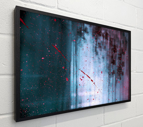 Aqua Red Splatter