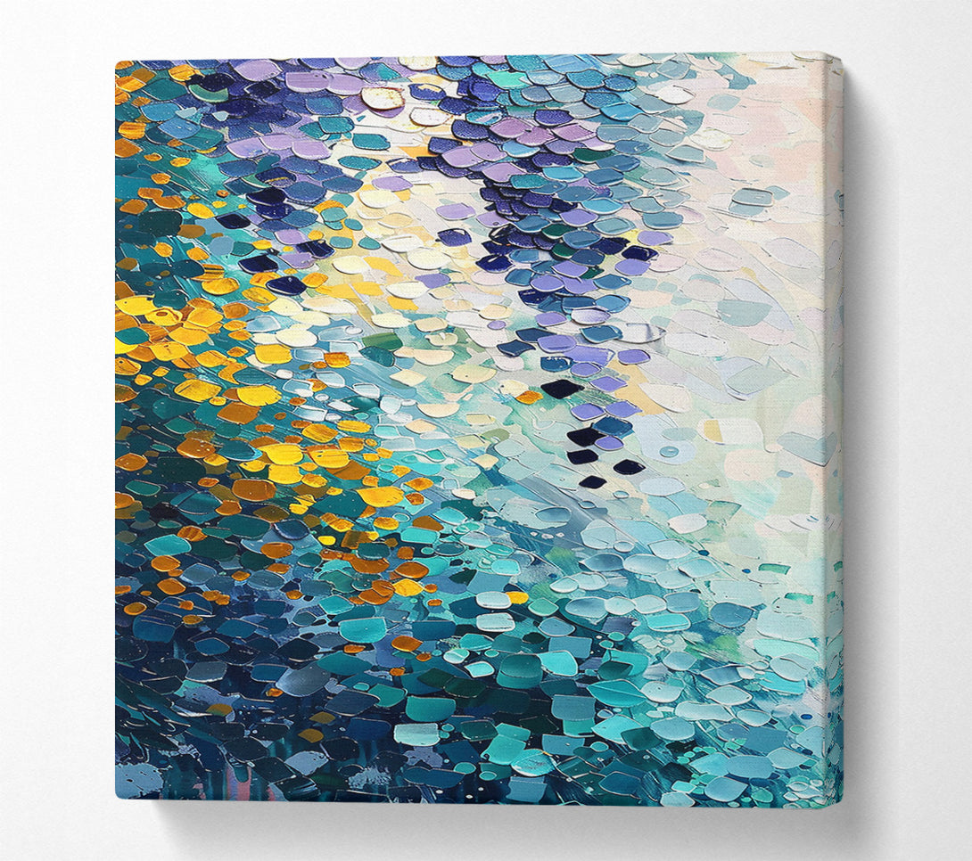  A Canvas Print of Ocean'S Teal Embrace Canvas Art